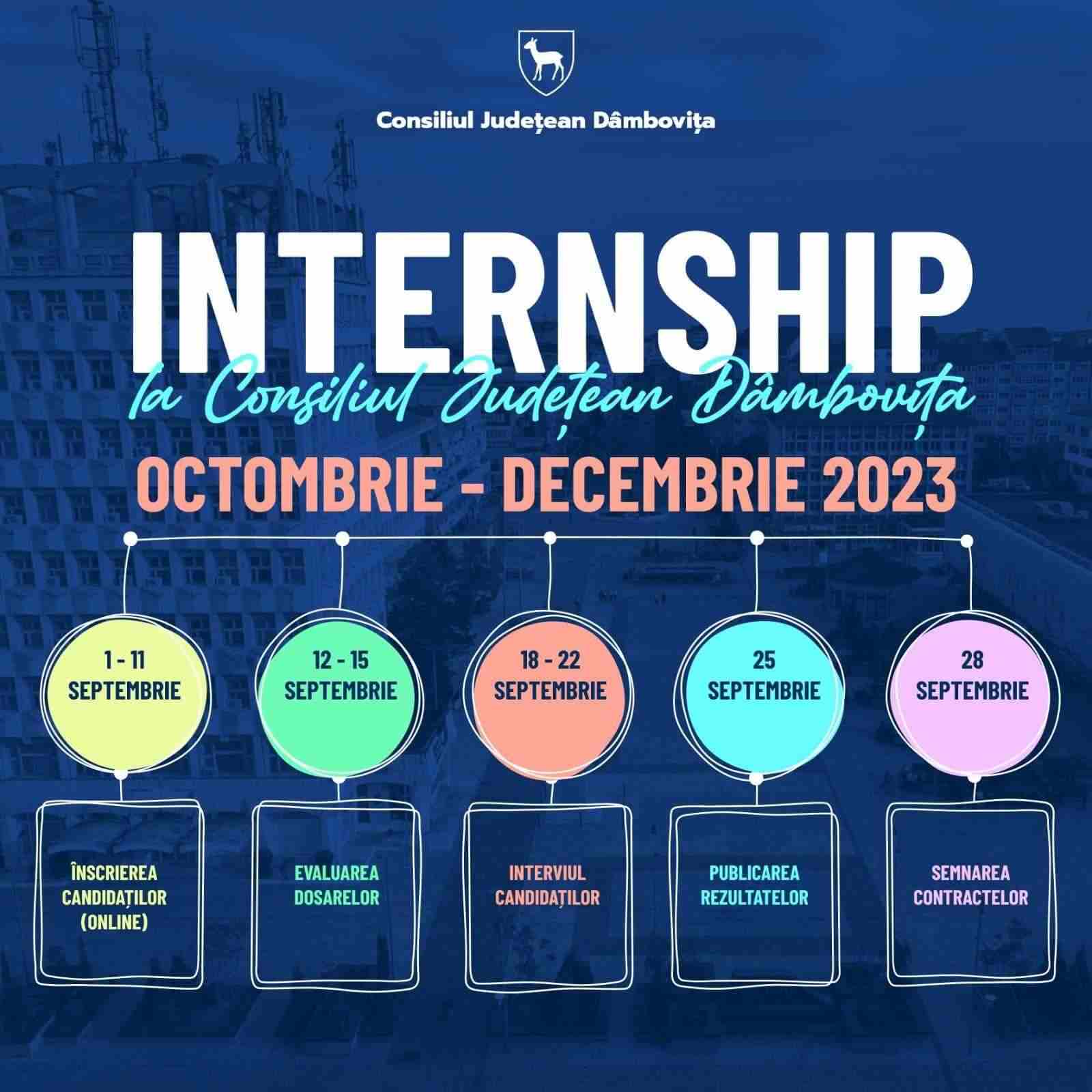  Consiliul Județean Dâmbovița revine cu un nou program „Internship 2023”!