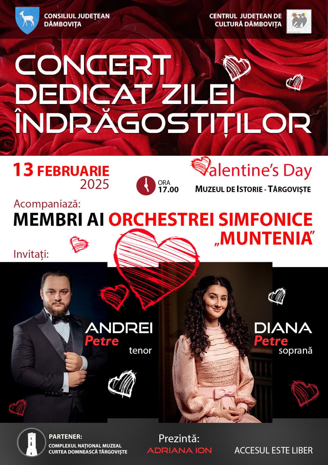 13 februarie 2025, la Muzeul de Istorie, la ora 17:00, concert dedicat Zilei Îndrăgostiților