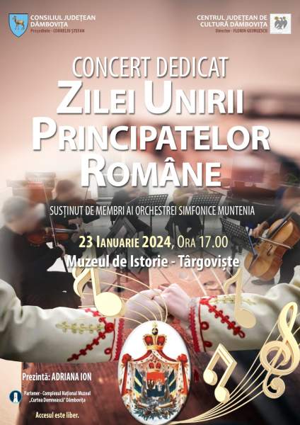  23 ianuarie 2024 - Concert de muzică clasică susținut de Orchestra Simfonică „Muntenia”