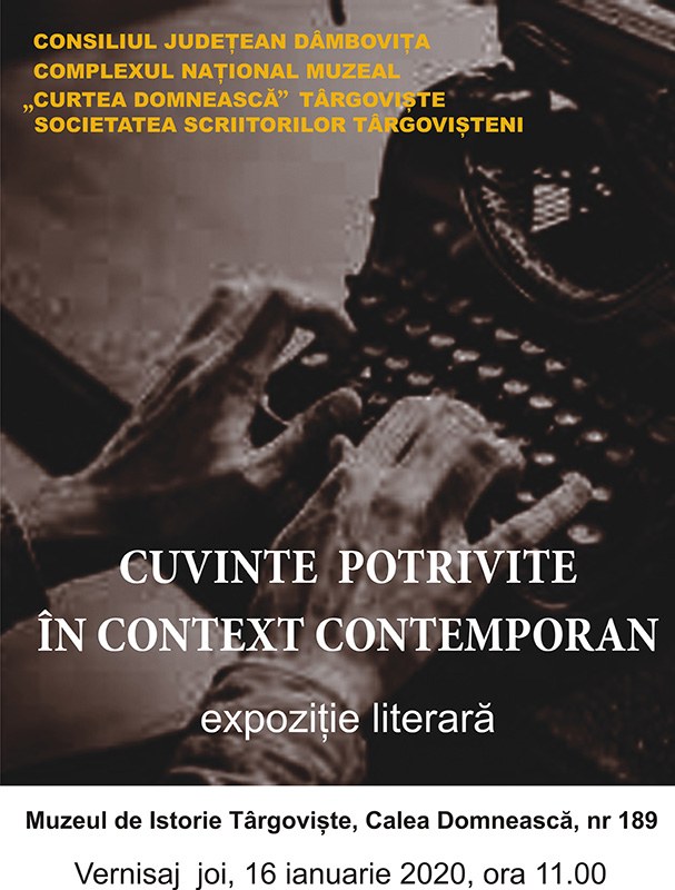  ”Cuvinte potrivite în context contemporan” – Expoziţie literară