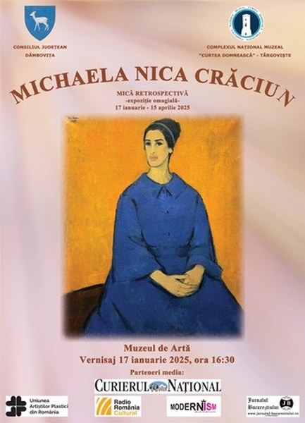 Expoziția omagială  „MICHAELA NICA CRĂCIUN (1934 - 2023) - MICĂ RETROSPECTIVĂ”, deschisă la Muzeul de Artă din Târgoviște