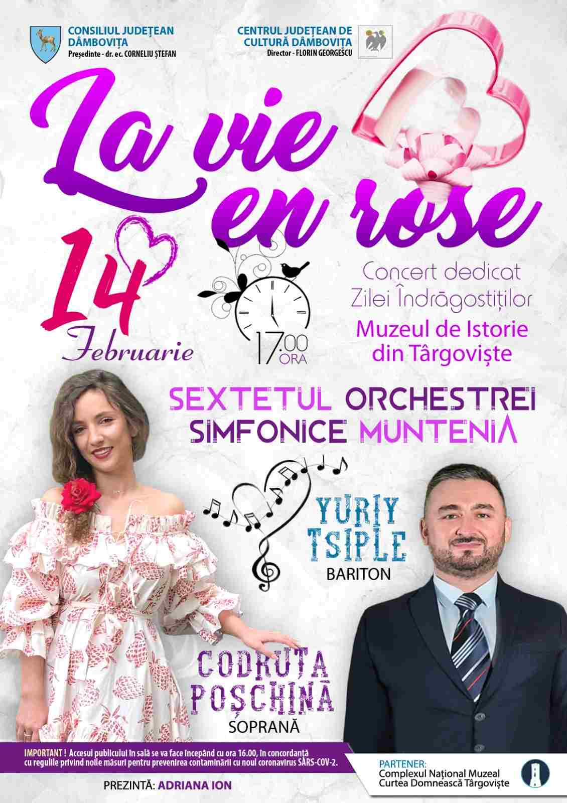  „La vie en rose’’- moment artistic organizat Consiliul Județean Dâmbovița, prin Centrul Județean de Cultură