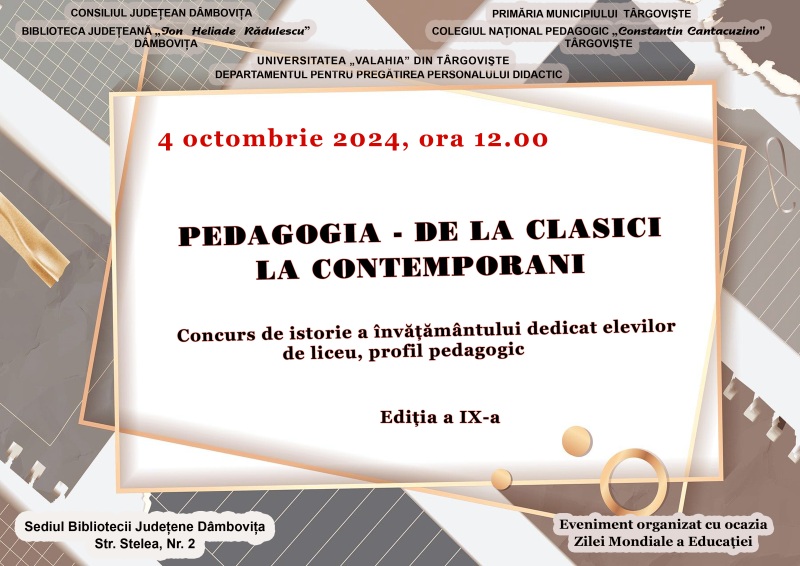 „Pedagogia – de la clasici la contemporani”