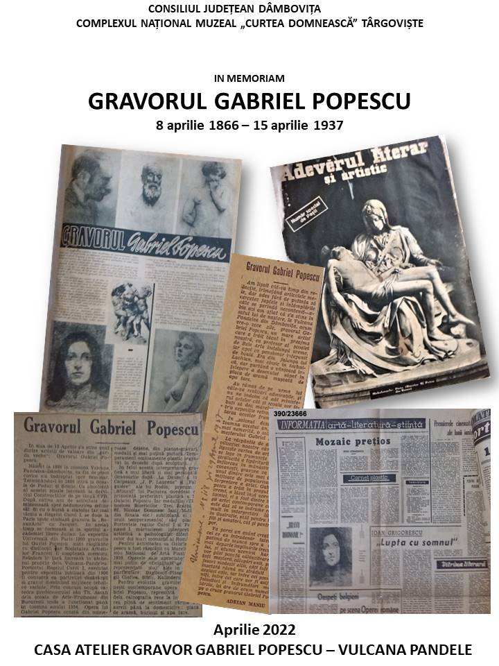  Săptămâna porților deschise la Casa Atelier Gravor „GABRIEL POPESCU” din Vulcana-Pandele