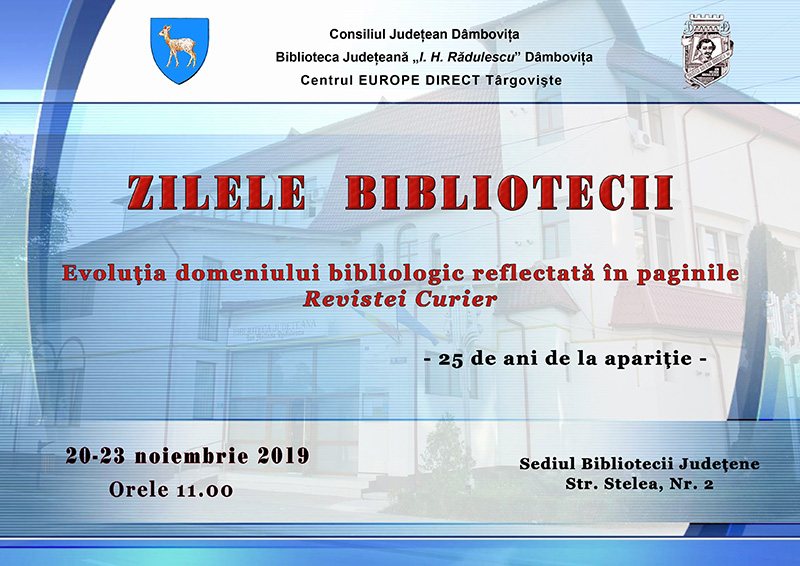  ZILELE BIBLIOTECII - 20-23 nov 2019
